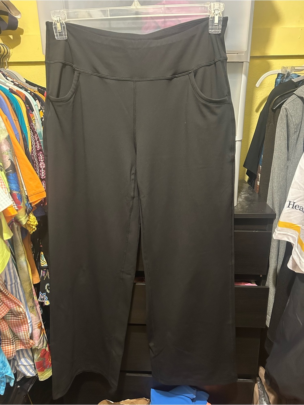 ESOFT Black Wide-Leg Pull-On Active Pants, 2XL